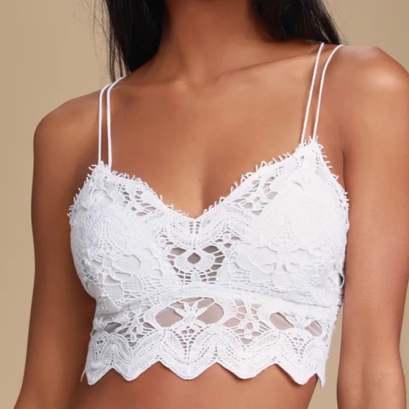 Free People Other - NWT FREE PEOPLE Intimately Ilektra Lace Bralette in White Size Medium